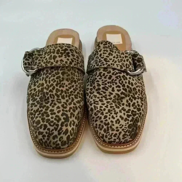 DV by Dolce Vita Shoes - Dolce Vita leopard print size 8.5 mules with buckle accent